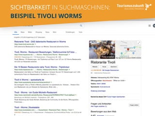 SICHTBARKEIT IN SUCHMASCHINEN:
BEISPIEL TIVOLI WORMS
24
 