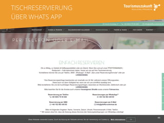 TISCHRESERVIERUNG
ÜBER WHATS APP
44
 