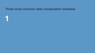 Three most common data visualization mistakes
1
 