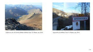 7/18
Vallferrera des del Sotllo (Pallars Sobirà). Foto: X. Planas, any 2016. Aiguatèbia (Conflent). Foto: X. Planas, any 2...