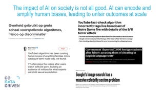The impact of AI on society is not all good. AI can encode and
amplify human biases, leading to unfair outcomes at scale
3
 