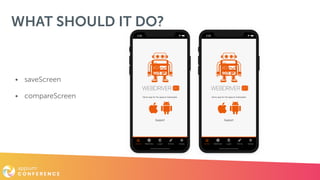 • saveScreen
• compareScreen
WHAT SHOULD IT DO?
 
