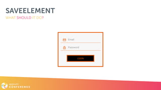 SAVEELEMENT
WHAT SHOULD IT DO?
 