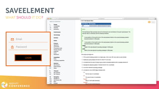 SAVEELEMENT
WHAT SHOULD IT DO?
 
