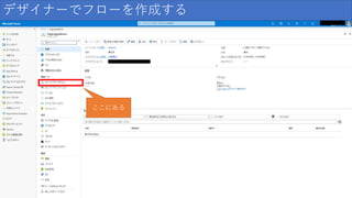 デザイナーでフローを作成する
ここにある
 