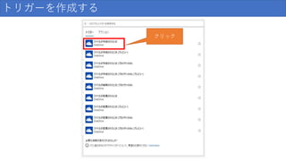 トリガーを作成する
クリック
 