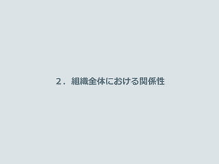 ２．組織全体における関係性
 