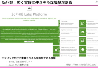 SoPHIEڤgYʹʚ䤬
?åǌgY룦gʩǤģ
C η֣ɤʤ
C Amazon MTurkBЯ
!29
https://www.sophielabs.com/
 