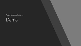 Demo
Azure-aware clusters
 