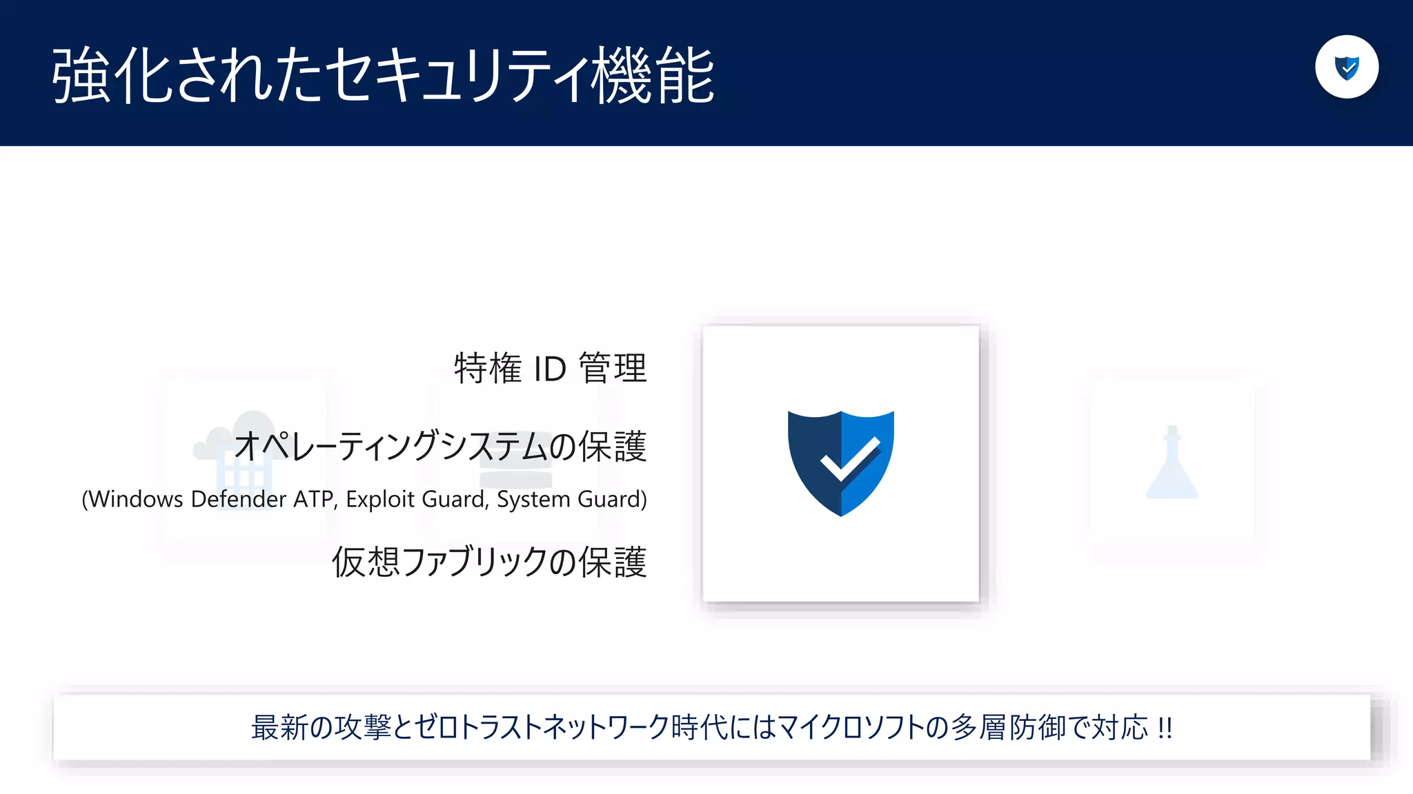 強化されたセキュリティ機能
 
