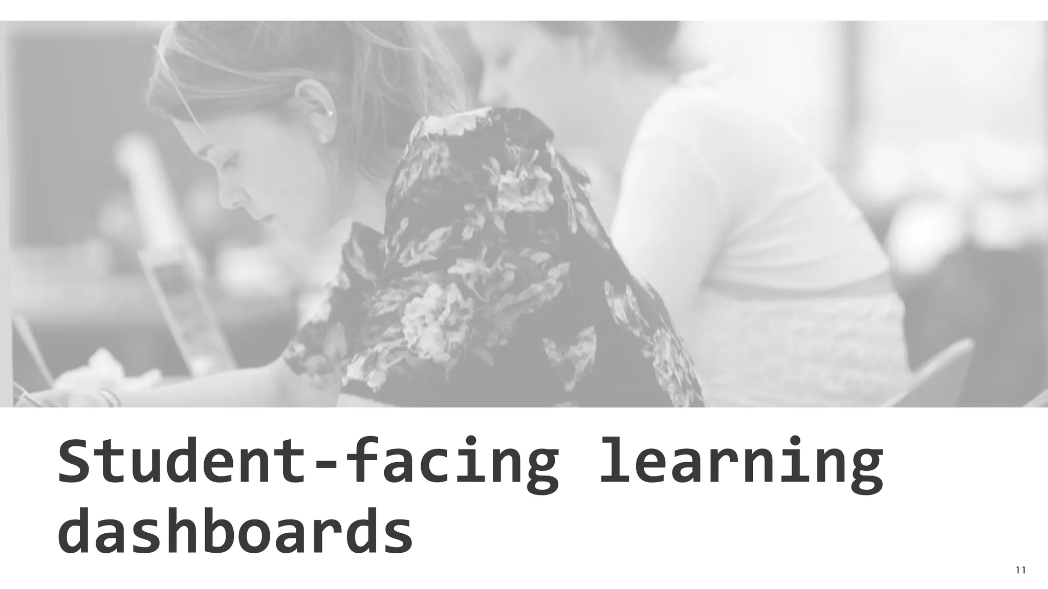 11
Student-facing learning
dashboards
 