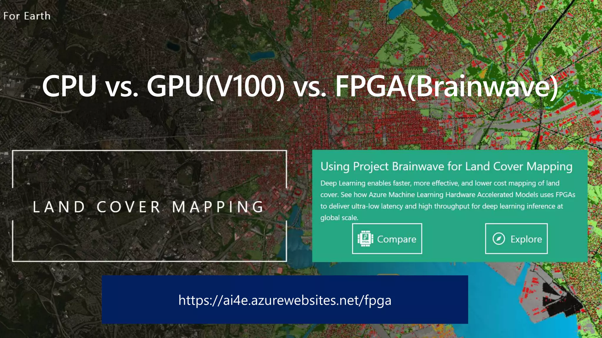 CPU vs. GPU(V100) vs. FPGA(Brainwave)
 