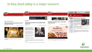 In Asia, food safety is a major concern
Source: BBC News
 