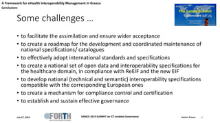 A Framework for eHealth Interoperability Management in Greece | PPTX
