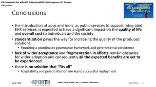 A Framework for eHealth Interoperability Management in Greece | PPTX