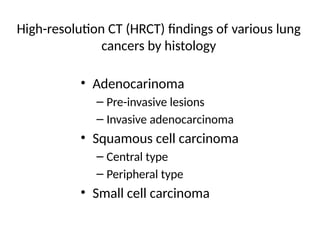 Comprehensive High-Resolution CT Imaging and Classification of Lung ...