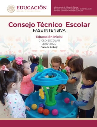 Subsecretaría de Educación Básica
Dirección General de Desarrollo de la Gestión Educativa
Dirección General de Desarrollo Curricular
Educación Inicial
CICLO ESCOLAR
2019-2020
Consejo Técnico Escolar
FASE INTENSIVA
Guía de trabajo
 