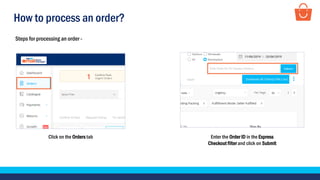 How to process an order - Paytm mall shop | PPT