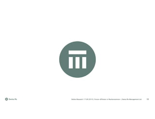 Stefan Bossard l 17.09.2019 | Forum «Effizienz in Rechenzentren» | Swiss Re Management Ltd 19
 