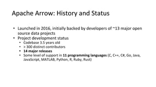 Apache Arrow Workshop at VLDB 2019 / BOSS Session | PDF