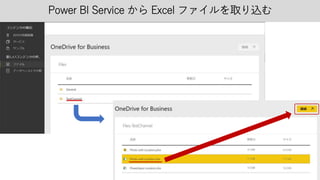 Power BI Service から Excel ファイルを取り込む
 