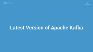 55
Latest Version of Apache Kafka
 