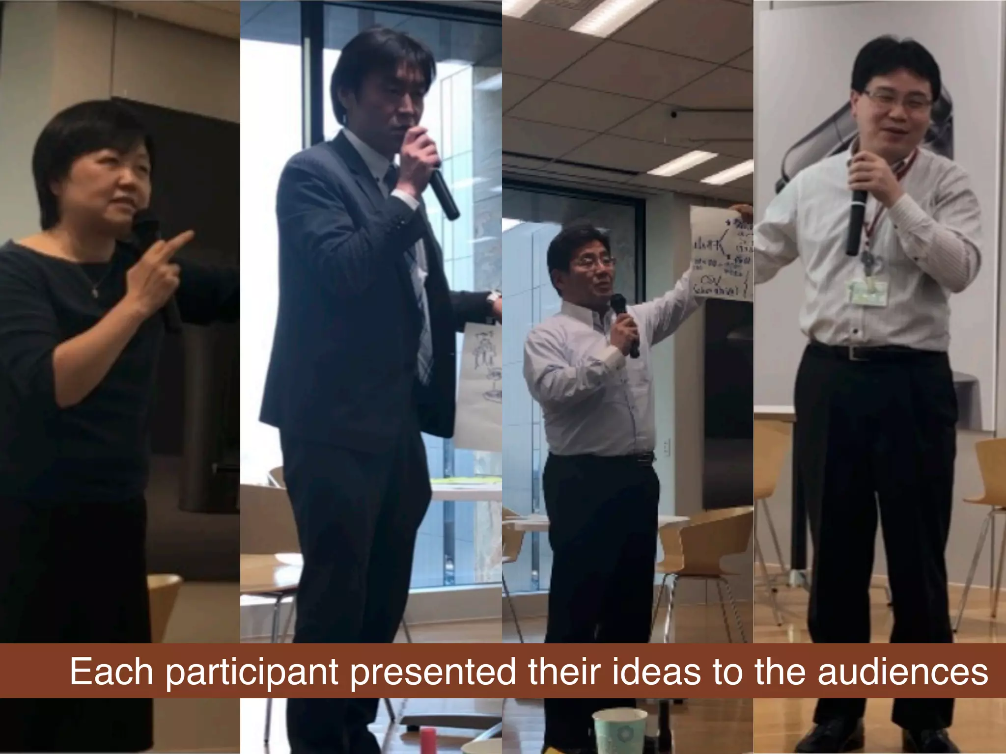 Each participant presented their ideas to the audiences
 
