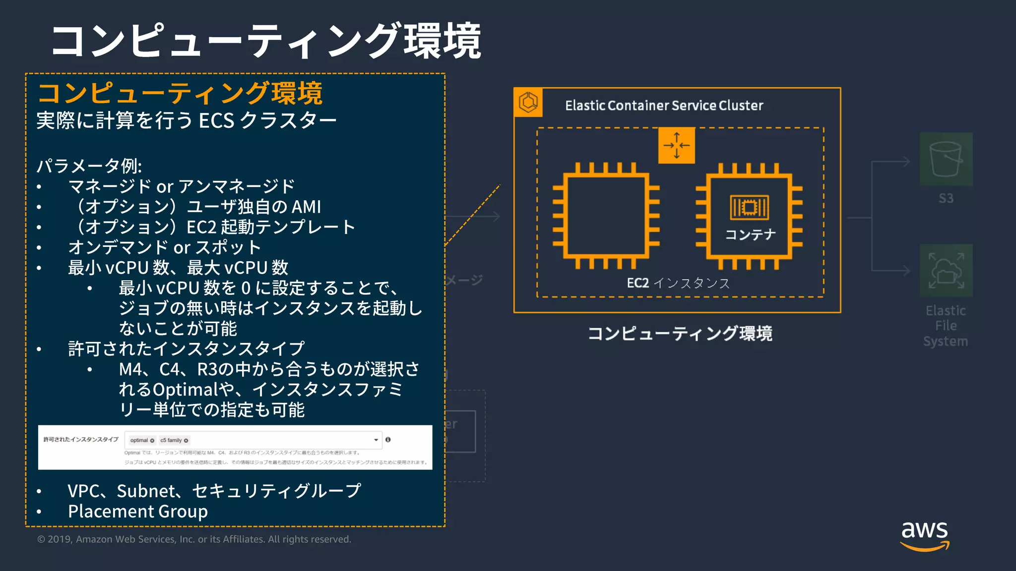 © 2019, Amazon Web Services, Inc. or its Affiliates. All rights reserved.
•
•
•
•
•
•
•
•
•
•
 