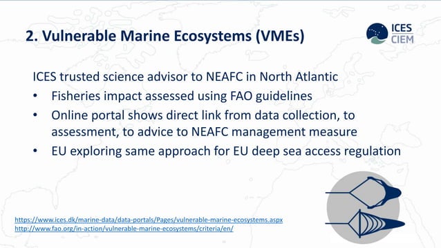 ICES - evidence provider to Ecosystem Based Management (EBM)