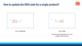 Slide Hsn Code How to update HSN code | PDF