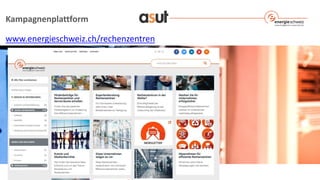 Kampagnenplattform
www.energieschweiz.ch/rechenzentren
 