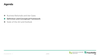 © Fraunhofer ISST
Agenda
 Business Rationale and Use Cases
 Definition and Conceptual Framework
 State of the Art and Outlook
public· 11
 