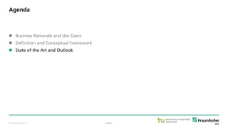 © Fraunhofer ISST
Agenda
 Business Rationale and Use Cases
 Definition and Conceptual Framework
 State of the Art and Outlook
public· 17
 