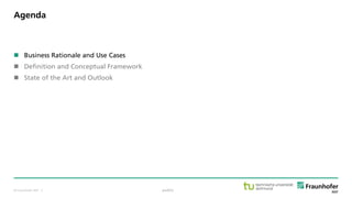 © Fraunhofer ISST
Agenda
 Business Rationale and Use Cases
 Definition and Conceptual Framework
 State of the Art and Outlook
public· 2
 