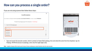 Steps to process a single order LMD | PPT
