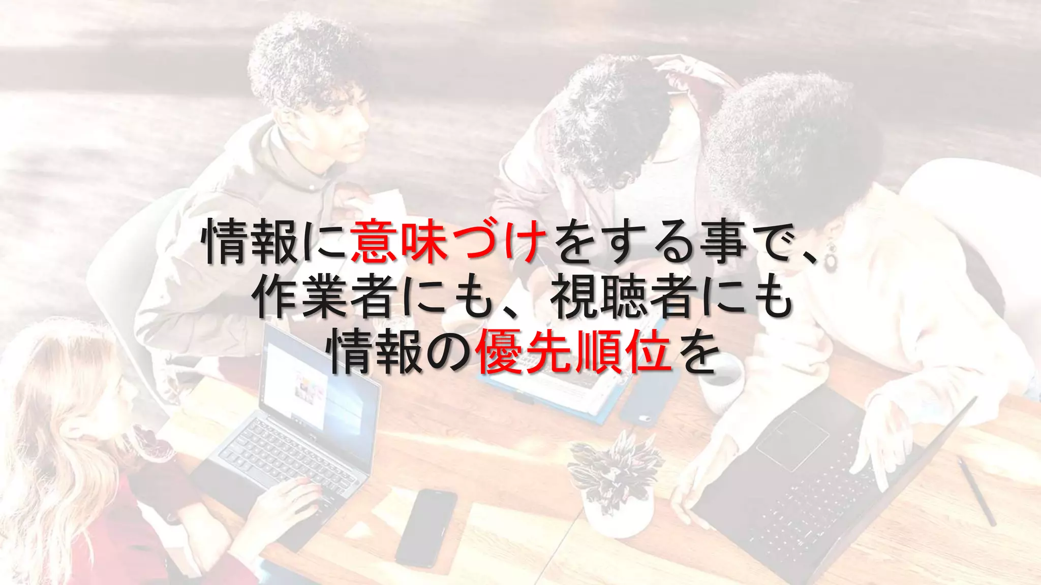 意味づけ
優先順位
 
