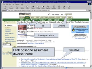 Testo attivo
Immagine attiva
BottoneTab
I link possono assumere
diverse forme
12
 