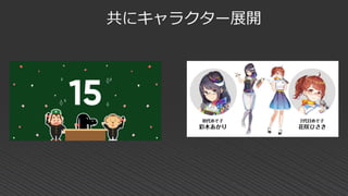 共にキャラクター展開
 