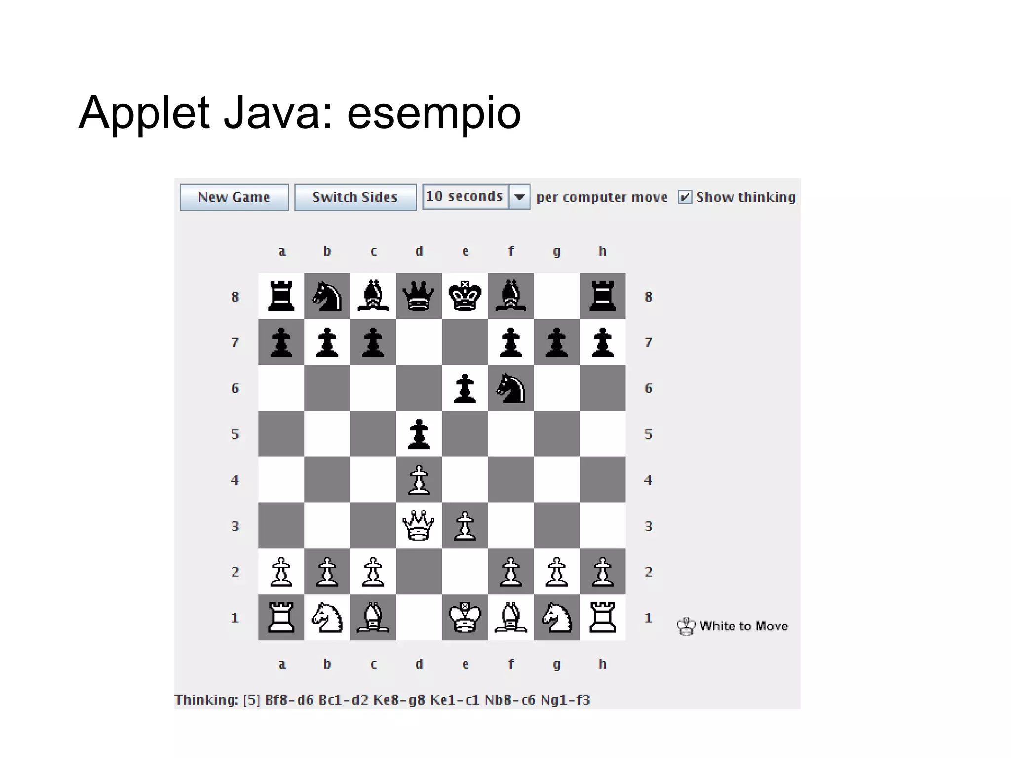 Applet Java: esempio
8
 