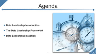 Agenda
• Data Leadership Introduction
• The Data Leadership Framework
• Data Leadership in Action
3
 