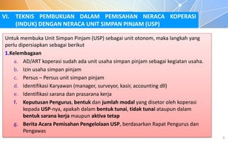 Pemisahan pembukuan Unit Simpan Pinjam koperasi | PDF