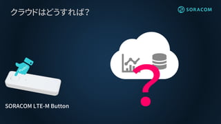 クラウドはどうすれば？
SORACOM LTE-M Button
 