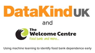 Food bank use is on the rise...
.
.
Data from the Welcome Centre
 