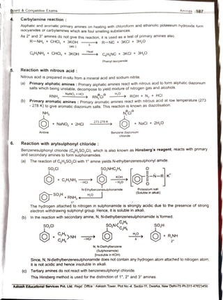 Aakash Institute Amines Notes Class 12 JEE Mains and Advanced | PDF