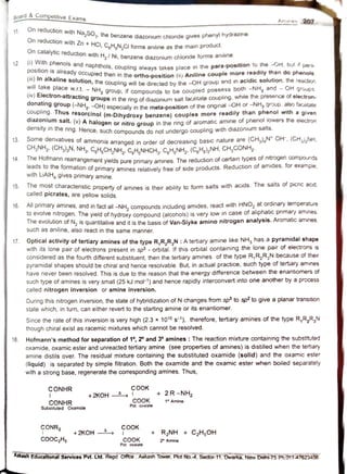 Aakash Notes.pdf Aakash Institute Amines Notes Class 12 JEE Mains and Advanced | PDF