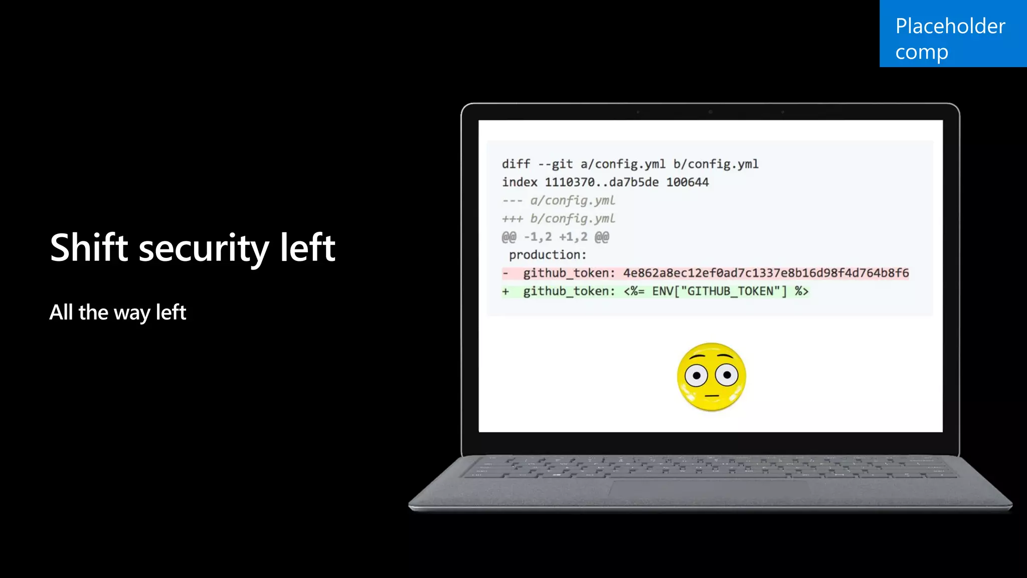 Shift security left
All the way left