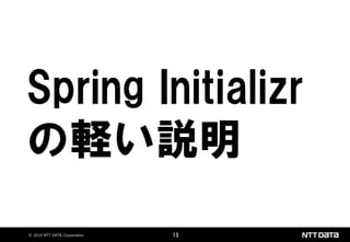 © 2019 NTT DATA Corporation 13
Spring Initializr
の軽い説明
 