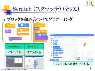 Scratch (å) (2)
? ֥åMߺϤ碌ƥץߥ
62019-11-18 Yoshihiko YAMAMOTO
Scratch 3.0 饤
Scratch 1.4 Scratch 2.0
ե饤 ե饤
 