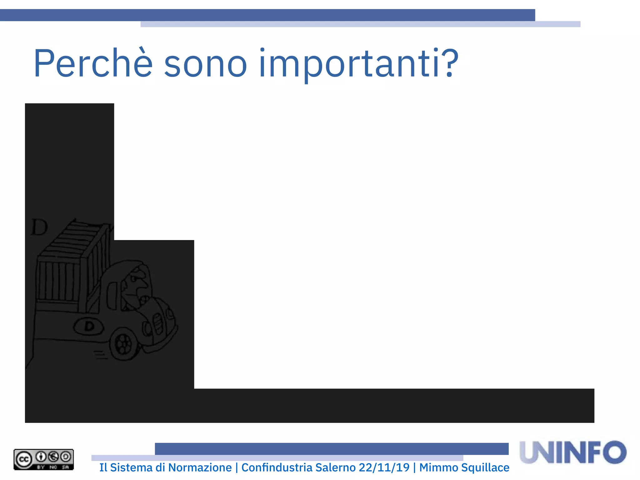 Il Sistema di Normazione | Confindustria Salerno 22/11/19 | Mimmo Squillace
Perchè sono importanti?
 