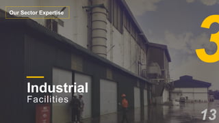 Industrial
Facilities
Our Sector Expertise
13
 